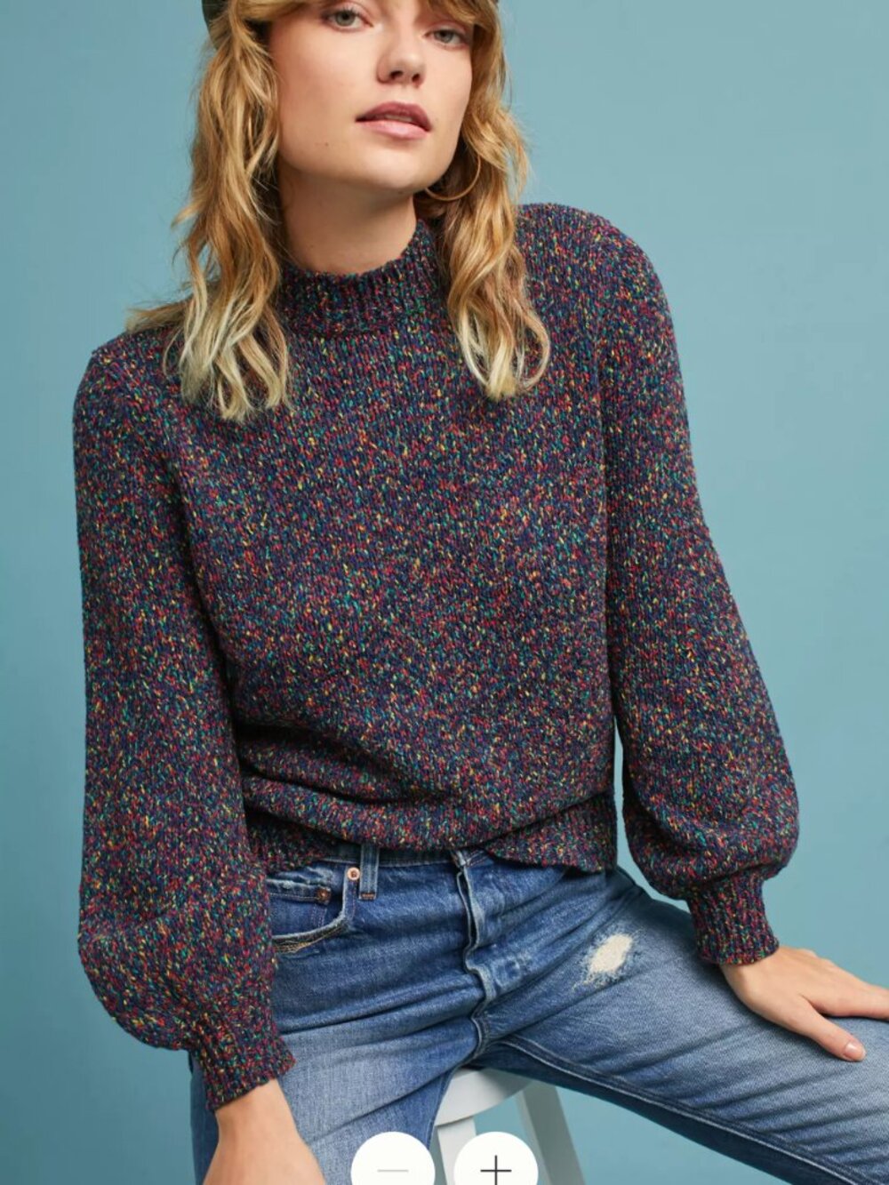 Anthropologie Seen Worn Kept	Confetti Colorful Knit Pullover - Size M